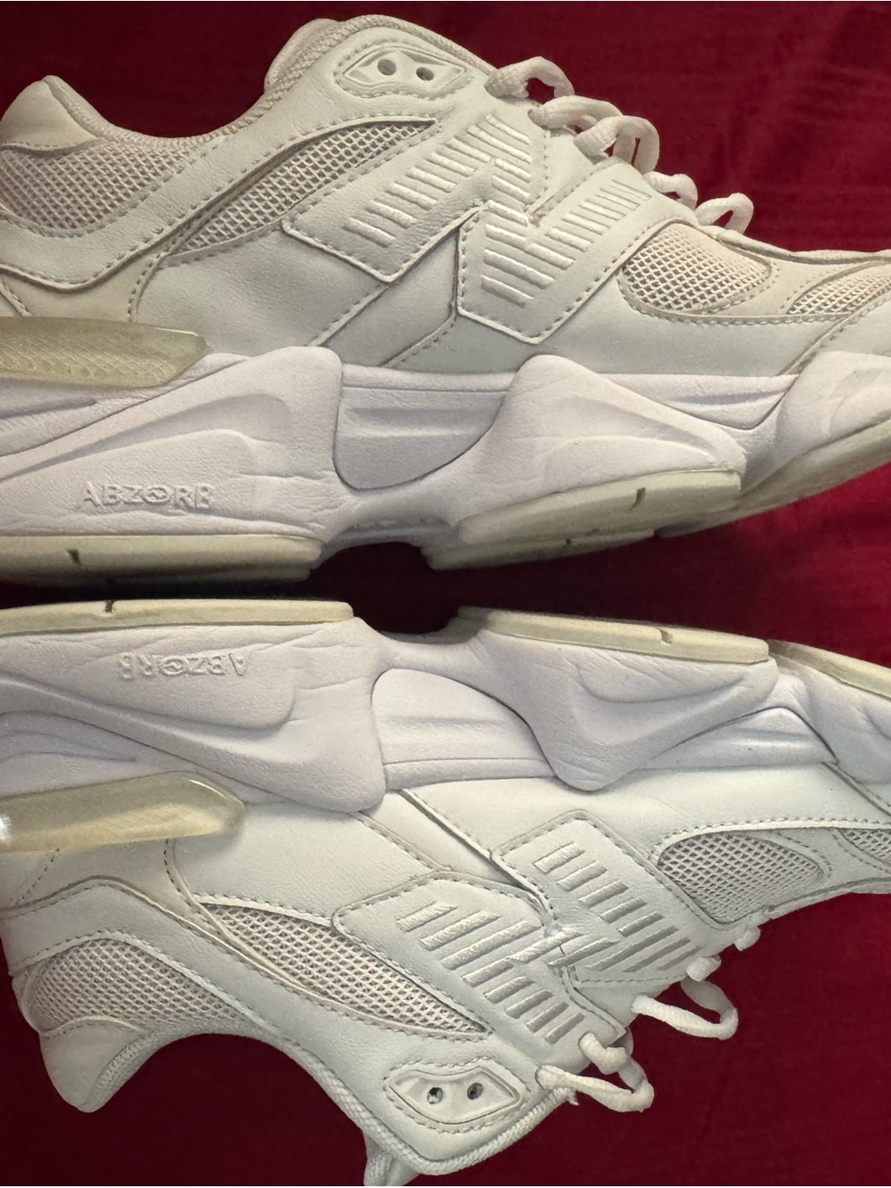 New Balance unisex All-White Lace-Up Athletic Sneakers - Picture 5 of 5